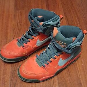 Nike Condor Flight Men's High-Top Sneakers - Orange and Grey